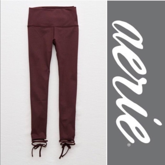 Aerie Maroon Ankle Wrap Legging - Picture 1 of 2